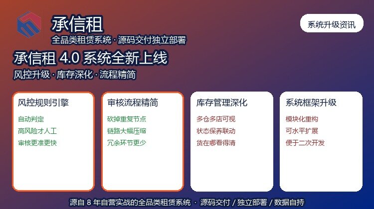 易宝快租4.0系统上线：框架升级、风控优化、库存深化、流程精简